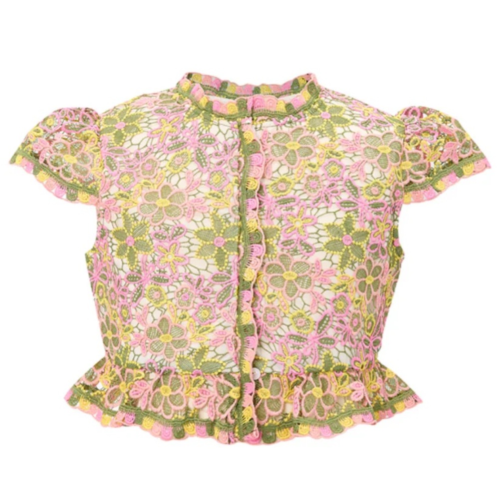 MARLO - ELLA TOP - PINK/OLIVE